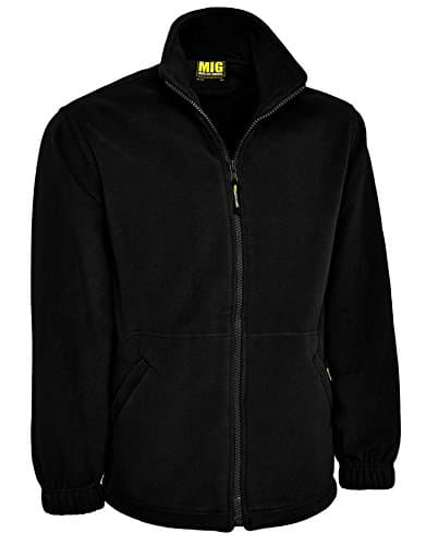 Image of MIG - Mud Ice Gravel Mens Full Zip Classic Fleece Jackets Sizes XS to 4XL Suitable for Work & Leisure (XS - Extra Small, Black)