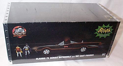 Image of jada Batmobile With Standing Figures & Working Lights 1966 car 1:18 scale diecast model