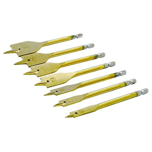 Image of Rolson 48525 7 pc Flat Wood Drill Bit Set