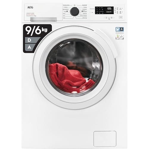 Image of AEG 6000 Series Washer Dryer LWX60966B, 9kg Wash/ 6kg Dry Load, 1600rpm, 76 dB, AutoSense, TimeSave to Adjust Laundry Cycles, Quick Programme, Freestanding, Wash-to-dry, 847x597x642, Class D, White