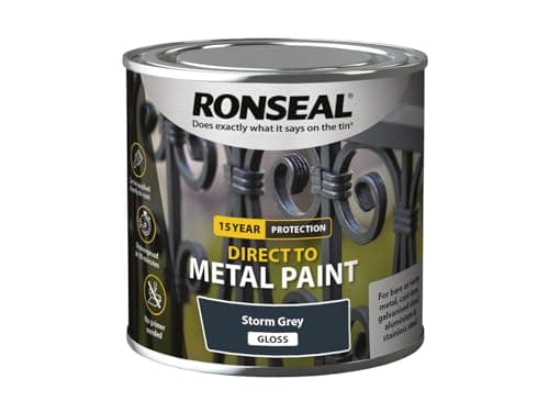 Image of Ronseal Direct to Metal Paint Storm Grey Gloss 250ml
