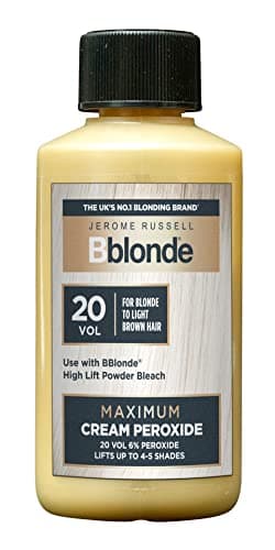Image of Jerome Russell Bblonde Maximum Lift Cream Peroxide 20 Vol - Permanent Blonde Hair Dye for Blonde to Light Brown Hair Colour & Bleach with 6% Peroxide & Avocado Oil, Lifts 4-5 Shades, 75ml