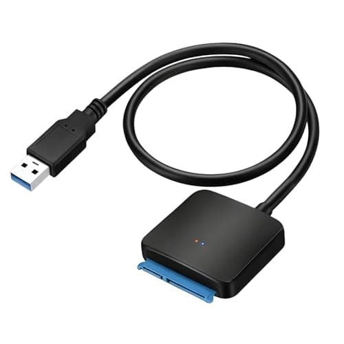 Image of SATA III to USB 3.0 Cable Adapter, 5 Gbps USB 3.0 to SATA Converter with Auto-Sleep for 3.5" HDD, 2.5" HDD/SSD UASP TRIM Hard Driver Adapter Compatible with Laptop PS4 Xbox One WD Kingston SanDisk