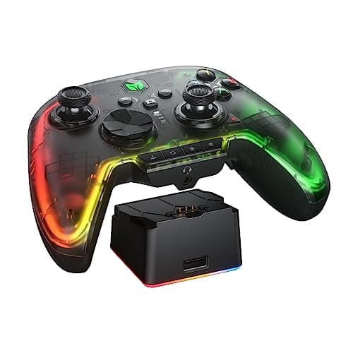 Image of Wireless Controller, BIGBIG WON Rainbow 2 Pro PC Controller Motion Aiming, Hall Effect Trigger, ALPS Joystick, 3.5mm Audio, Gamepads for PC Windows/Android/iOS/Switch Pro Controller with Charging Dock