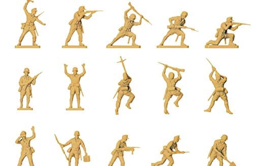 Image of AIRFIX - Model Figures Set - A00711V WWII Afrika Corps - Model Building Kit Accessories, Plastic Model Kits for Adults & Children 8+, Set Includes 49 Unpainted Figures - Accessory for Dioramas
