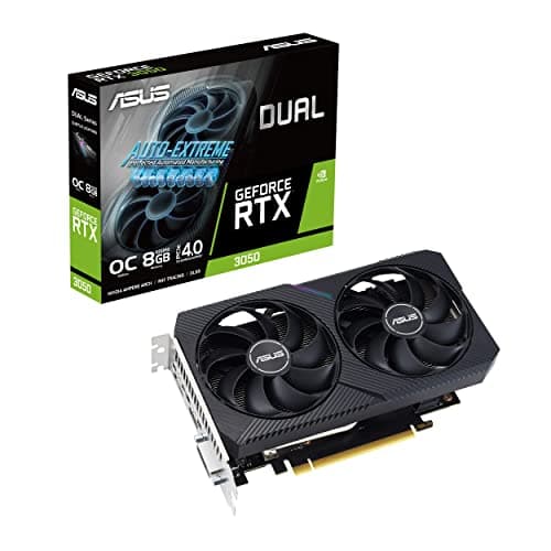 Image of ASUS Dual NVIDIA GeForce RTX 3050 OC Edition Gaming Graphics Card (PCIe 4.0, 8GB GDDR6 memory, HDMI 2.1, DisplayPort 1.4a, 2-slot design, Axial-tech fan design, 0dB technology, and more)