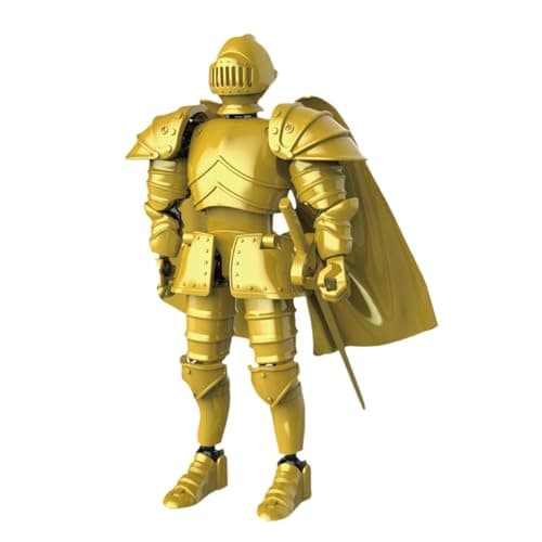 Image of Knight Action Figures Movable | Action Figure 3D Printed Movable - Medieval Statue Decoration, Exquisite Multi-Jointed Figurine for Friends & Families