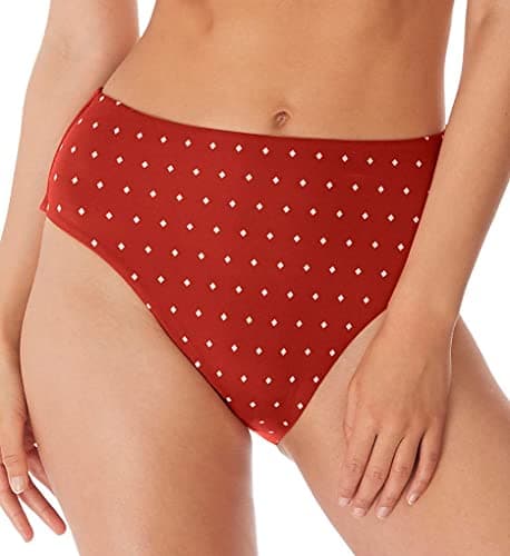 Image of Freya Jewel Cove AS7236 High Waist and Leg Bikini Brief Amber AMR XS CS