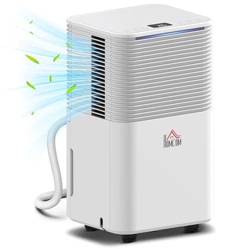 Image of HOMCOM 12L/Day Dehumidifier with 2L Water Tank, Laundry Drying, Automatic Humidity Sensor, Electric Portable Dehumidifier with 24H Timer, 3 Modes for Home Damp, Mould and Condensation