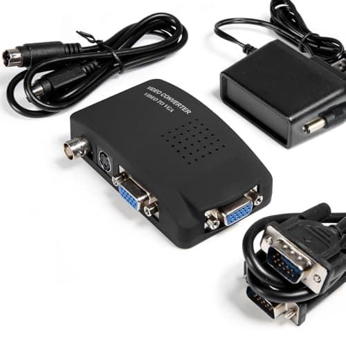 Image of MakeTheOne CCTV Camera BNC S Video VGA to Laptop Computer PC VGA Monitor Converter Adapter Box