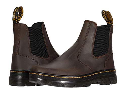 Image of Dr. Martens Unisex Embury Leather Chelsea Boot, Dark Brown Crazy Horse, 5 UK