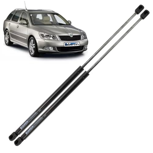 Image of BIAREN 2x Rear Tailgate Boot Gas Struts For Skoda Octavia Mk2 Combi Estate 1Z5 2004-2013 Lift Support System 480 (N) 492 MM 1Z9827550