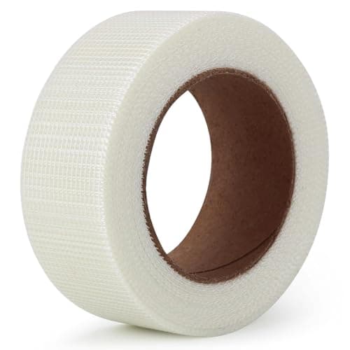 Image of LLPT Drywall Repair Fiberglass Tape | 50mm x 30m | Industrial Grade Extra Strength Fiber Mesh Heavy Duty Self Adhesive | for Seam Patch Wall Crack Seam Repair (DRF210) | White
