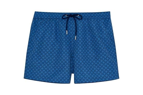Image of HOM Men's Short de Bain Hendaye Swim Briefs, Blue Print, L