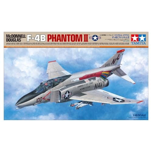 Image of Tamiya 61121-000 Vehicle 61121 1:48 F-4B Phantom II Mcdonnell Douglas Faithful Replica, Model Building, Plastic Kit, Crafts, Hobby, Model Kit, Assembly, Unpainted