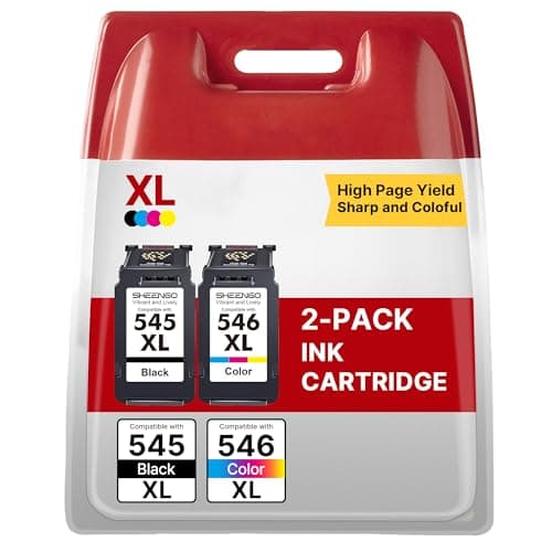 Image of PG-545 CL-546 Ink Cartridge Replacement for Canon 545 546 XL Ink Cartridges PG-545 XL CL-546 XL for Pixma TS3150 TS3350 TS3355 TS3100 TR4550 TR4551 iP2850 MX495 MG2950 MG3050(1 Black, 1 Colour)