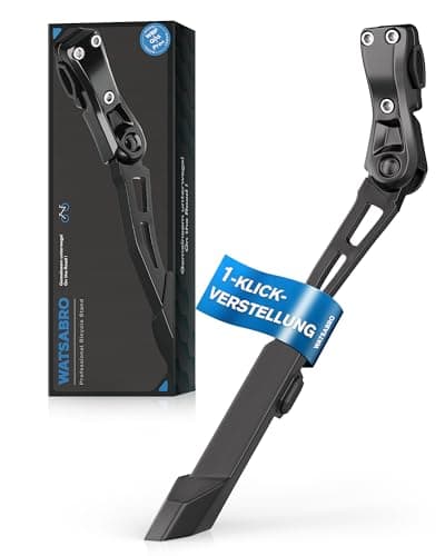 Image of WATSABRO Bike Kickstand 24-29 Inch - Quick Height Adjustable Universal Bicycle Stand, Lightweight Aluminum Alloy Rear Mount Kickstand for E-Bike, Mountain Bike, City Bike (45 kg)