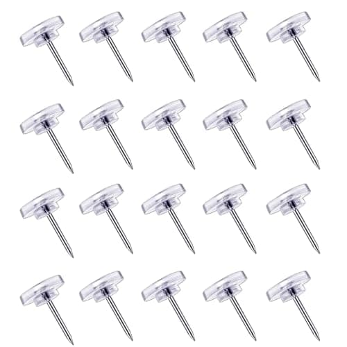 Image of Muuzll Clear Push Pins - 150Pcs Drawing Pins, Thumb Tacks for Cork, Notice and Bulletin Boards - Perfect for School & Office Use