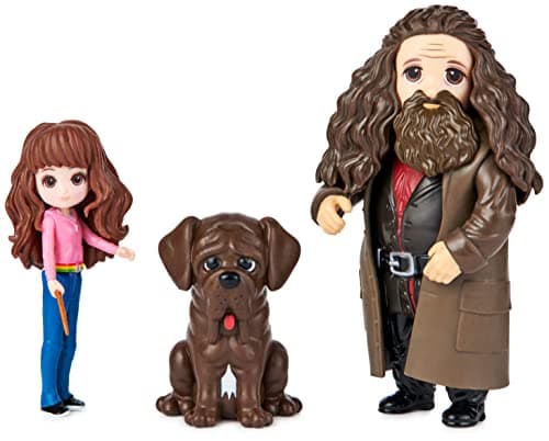 Image of Wizarding World Magical Minis Hermione and Rubeus Hagrid Friendship Set with Collectible Toy Figures and Creature, Kids Toys for Ages 5 and up