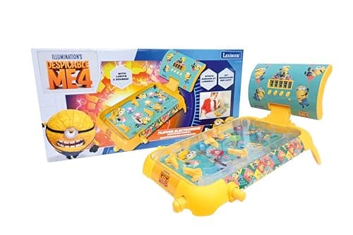 Image of LEXIBOOK, Despicable Me, Electronic table pinball, Action and reflex game for kids and family, LCD screen, light and sound effects, Yellow/blue, JG610DESLXB