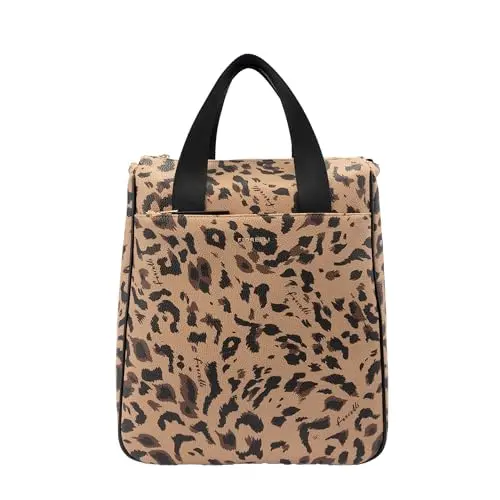 Image of Fiorelli Women's Effie Backpack, Stylish Backpack with Adjustable Straps & Laptop Compartment, Leapard Print Faux Leather