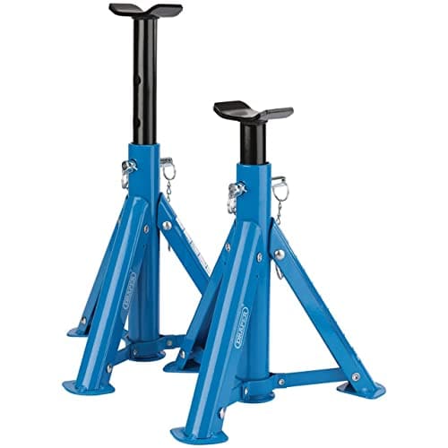 Image of 2 Tonne Axle Stands | Folding Automotive Stand | Adjustable Height Lifting Tool 55319