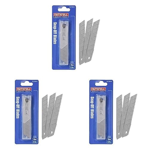 Image of Faithfull TKBS18 Snap Off Knife Blade (Pack of 3)