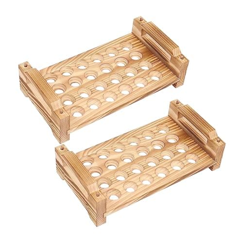 Image of Pitycbo Set of 2 Wooden Egg Holders, Reusable Storage Trays And Display Stands for Quail Eggs, Suitable for Kitchen Cabinets And Kitchens