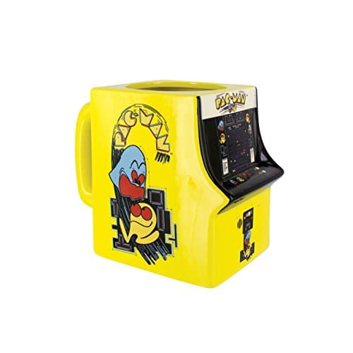 Image of Pac Man Shaped Mug, Ceramic, Multi-Colour, 14 x 8 x 11 cm