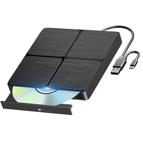 Image of Yaeonku External Blu Ray Drive, Portable USB 3.0 Type-C 3D Blu Ray Players CD DVD BD Reader, Slim Optical Bluray CD/DVD Burner for Laptop MacBook Desktop PC Compatible with Mac OS Windows XP/7/8/10/11