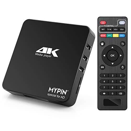 Image of 4K Media Player, MYPIN HDMI MP4 Media Player Support 14TB HDD/ 512G USB Drive/SD Card with HDMI/AV Out for HDTV/PPT MKV AVI MP4 H.265-Support Advertising Subtitles/Timing, Networkable