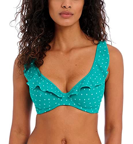 Image of Freya Women's Jewel Cove High Apex Underwire Bikini Top with J Hook (7230), Marine, 30F