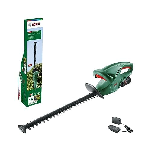 Image of Bosch EasyHedgeCut 18-45 1 Cordless Hedge Trimmer (1 Battery, 2.0 Ah System, 18 Volts, Blade Length 45 cm, in Carton Packaging)