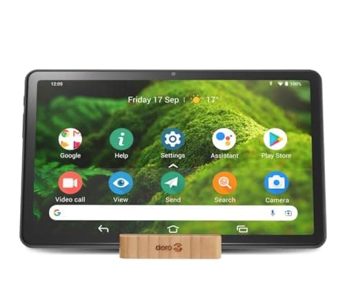 Image of Doro Tablet - Easy Tablet for Seniors - HD 10.4" Display - Easy and Simplified Interface for the Elderly - Large Icons - Loud and Clear Sound - Wi-Fi - 4G RAM + 32 GB (Green)