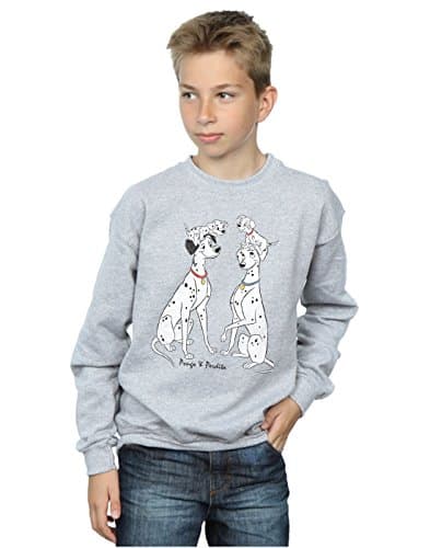Image of Disney Boys 101 Dalmatians Classic Pongo And Perdita Sweatshirt 9-11 Years Sport Grey