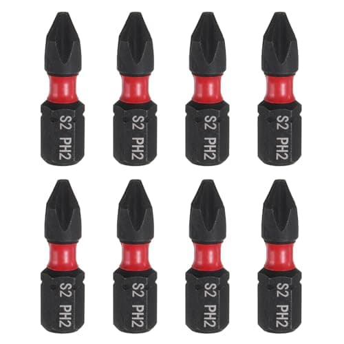Image of sourcing map 8pcs PH2 Phillips Screwdriver Bit 1/4" Hex Shank 25mm/1" Length Magnetic Cross Head Hex Bits S2 Steel Screw Driver Bit Industrial Grade Electric Drill Bits