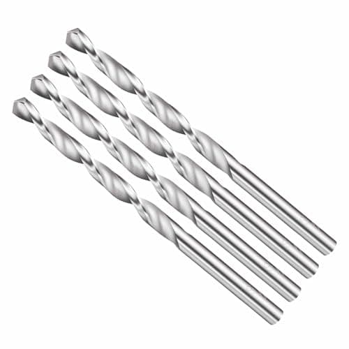 Image of CoCud Drill Bit, 4mm Cutting Diameter, 4241 HSS 118° Cutting Angle Uncoated Bright Versatile Jobber Bits - (Applications: for Drilling Plastic Wood Soft Metal), 4-Pieces