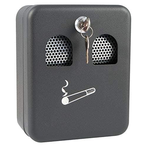 Image of Wall Mounted Lockable Cigarette Ashtray Ash Bin Ashbin for Pub Office Restaurant Outdoor Garden Smoking Butt Tray Can Outside with 2 Keys - Galvanised Removable Inner Lining