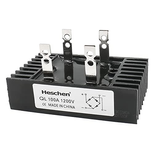 Image of Heschen Single Phase Bridge Rectifier, QL-100A, Diode Module, 100A, 4 Terminals