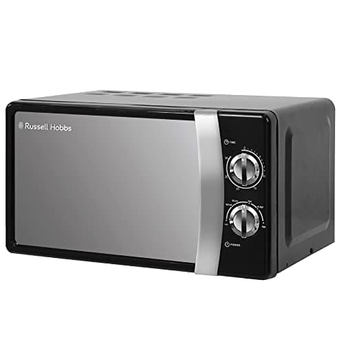 Image of Russell Hobbs RHMM701B 17 Litre 700 W Black Solo Manual Microwave With 5 Power Levels, Ringer & Timer, Defrost Setting, Easy Clean
