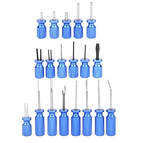 Image of Lisle Terminal Tool Kit, 19 Pcs Terminal Removal Kit Car Universal Electrical Terminal Block Release Connector Removal Tool Kit