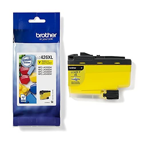 Image of Brother LC-426XLY Inkjet Cartridge, Yellow, Single Pack, High Yield, includes 1 x Inkjet Cartridge, Genuine Supplies