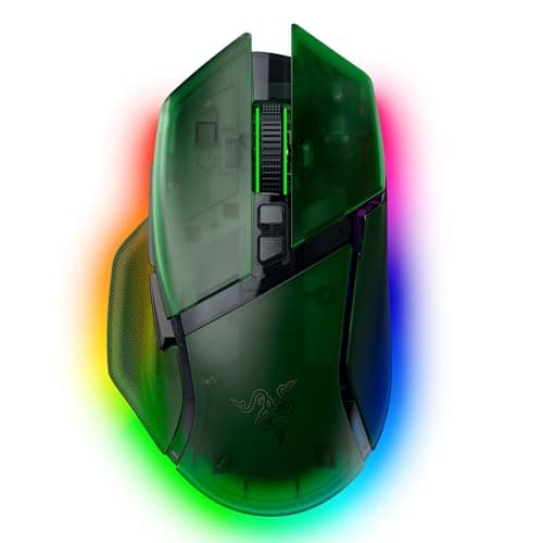 Image of Razer Basilisk V3 Pro 35K Phantom Green Edition - Fully Customizable Wireless Ergonomic RGB Gaming Mouse (4-Way Scroll Wheel, Optical 35K DPI Sensor, 13 Customizable Buttons) Phantom Green