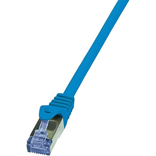 Image of LogiLink CQ3016S Cat.6A 10G S/FTP PIMF PrimeLine Ethernet Cable, 0.25 Meter Length, Blue