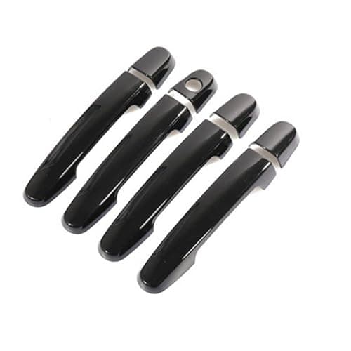 Image of FANGZIQQ Car Door Handle Cap Cover for Solara 2005-2008 Gloss Black Chrome Car Door Handle Cover Trim(Gloss Black 1 Hole)