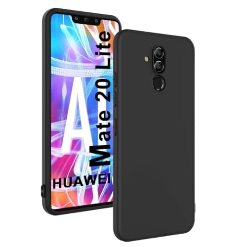 Image of Losvick Case for Huawei Mate 20 Lite, Ultra Thin Soft Silicone Protective Case, Shockproof Anti-Scratch Cover Compatible with Huawei Mate 20 Lite, Black Slim