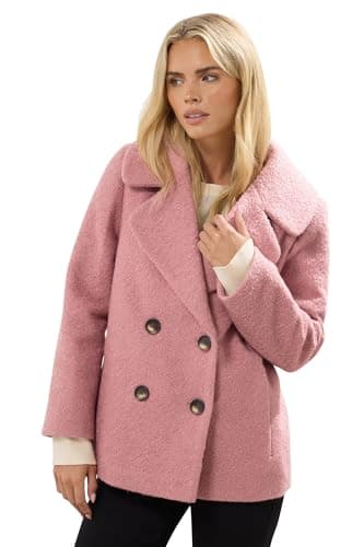 Image of M&Co Petite Double Breasted Boucle Jacket - Women's