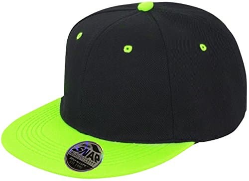 Image of Result Core Bronx Original Flat Peak-Snapback Dual Colour Cap Black/Lime