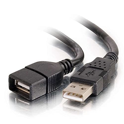 Image of C2G/Cables to Go 52106 1m USB Extension Cable - USB 2.0 A Male to A Female Black (3.3ft)