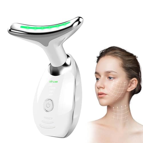Image of IGEAIIE Face Massager, LED Light EMS Facial Sculptor with 7 Colors, 45°C Heating & Vibration, Anti-Wrinkle Neck & Eye Massager for Skin Firming, Anti-Aging & Tightening Care